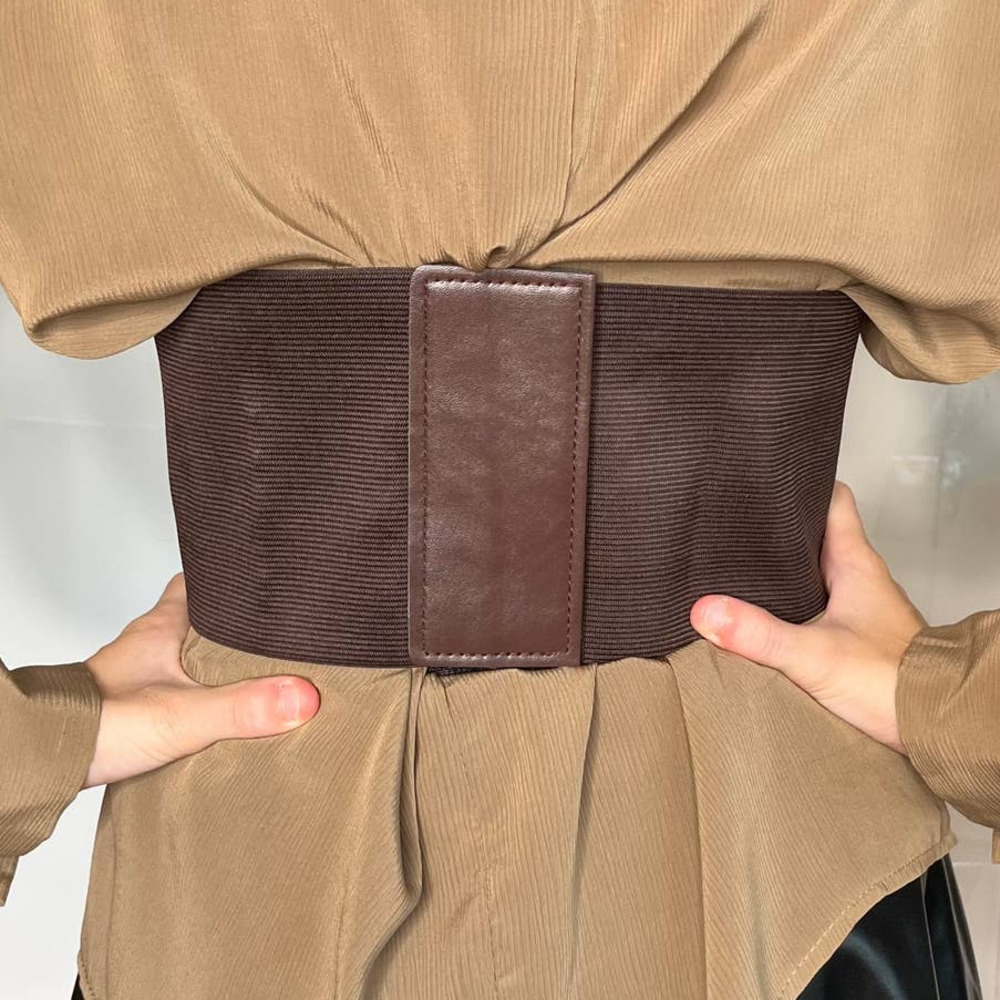 Brown Elastic Lace-Up Corset Belt Costume Renaissance Fair - Picture 3 of 4